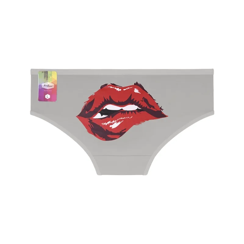 شورت زنانه اسلیپ نخی پشت چاپی طرح لب سایز 2XL برند بانو