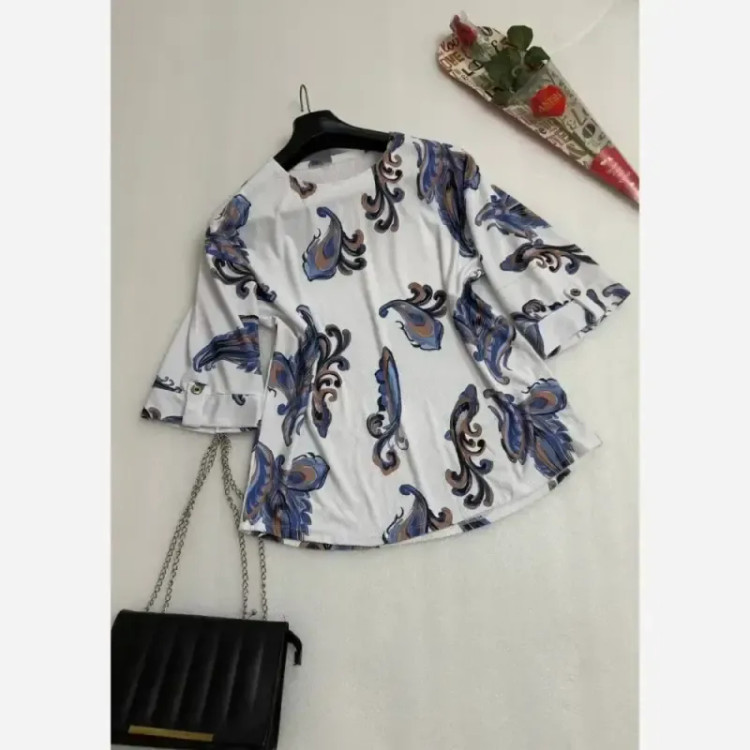 شومیز مانتویی بهاران جنس السا ایتالیایی فری سایز