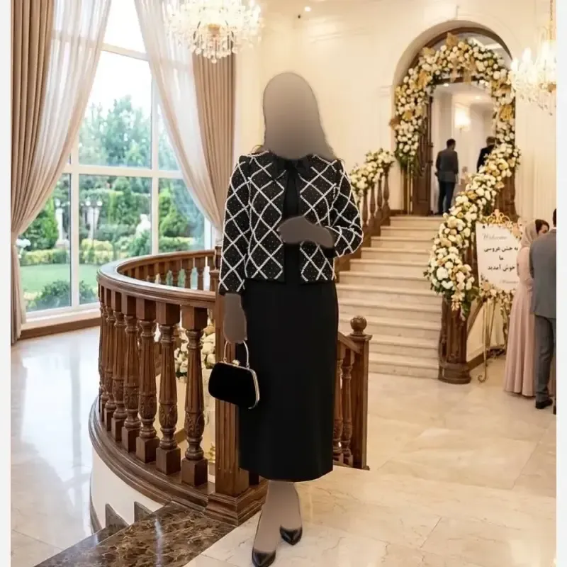 کت و سارافون زنانه بیگ سایز سوپر مازراتی مدل روجا
