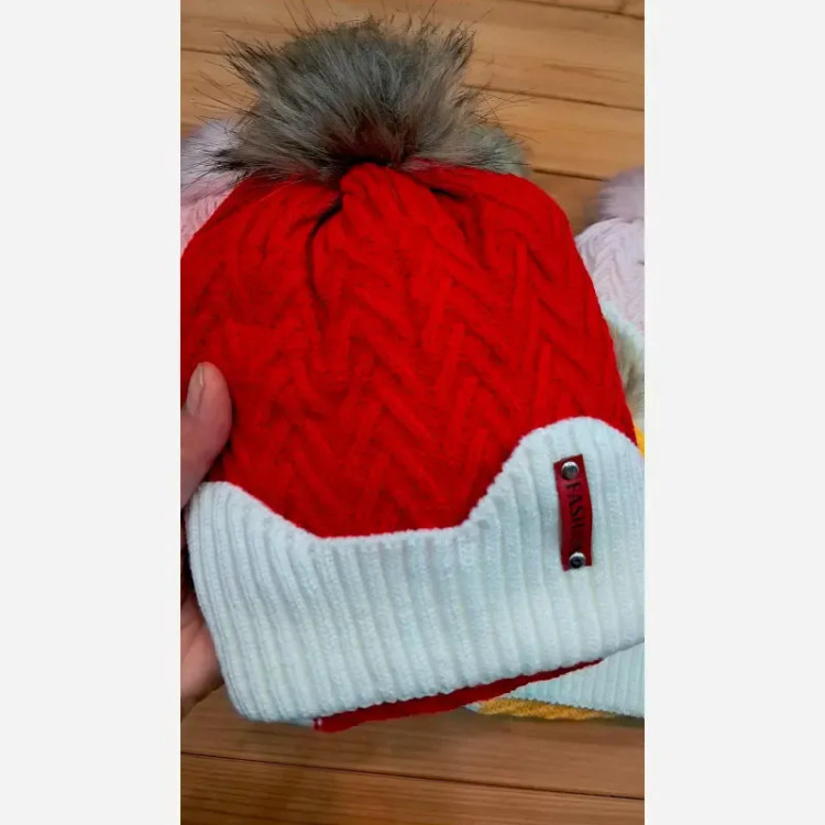 ست کلاه و شال رینگی بافت بچه گانه داخل خز مناسب 1 تا 4 سال