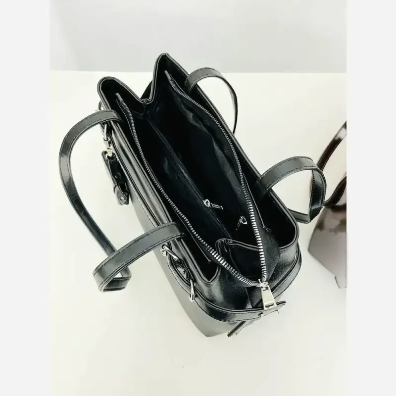 کیف زنانه جادار جنس شرانگ رنگ کرم نسکافه ای شکلاتی مشکی سایز 30 در 20