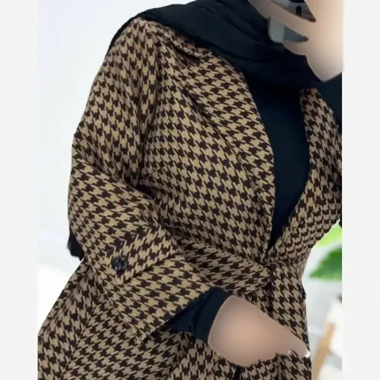 پالتو پشمی پیردوپل پیچازی زنانه مدل صدف