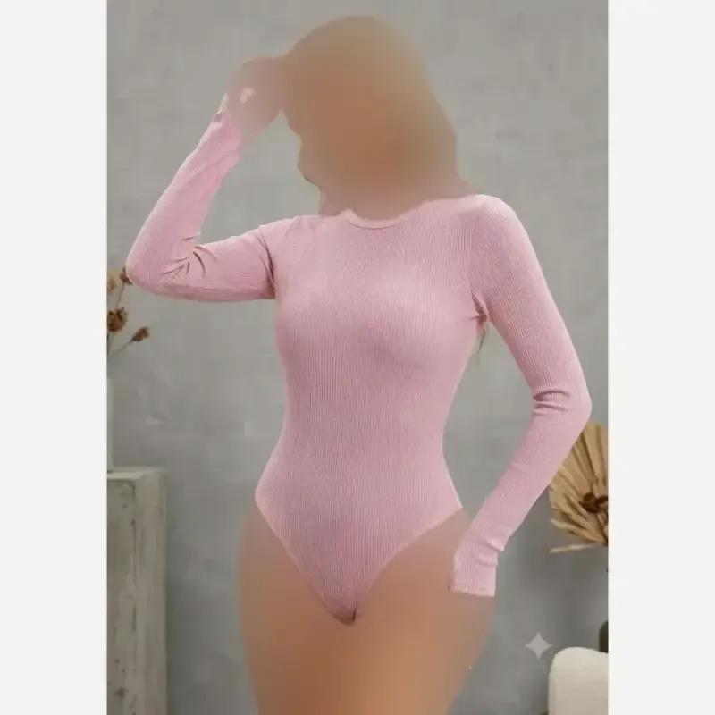 بادی یقه گرد زنانه جنس پنبه کبریتی فری سایز
