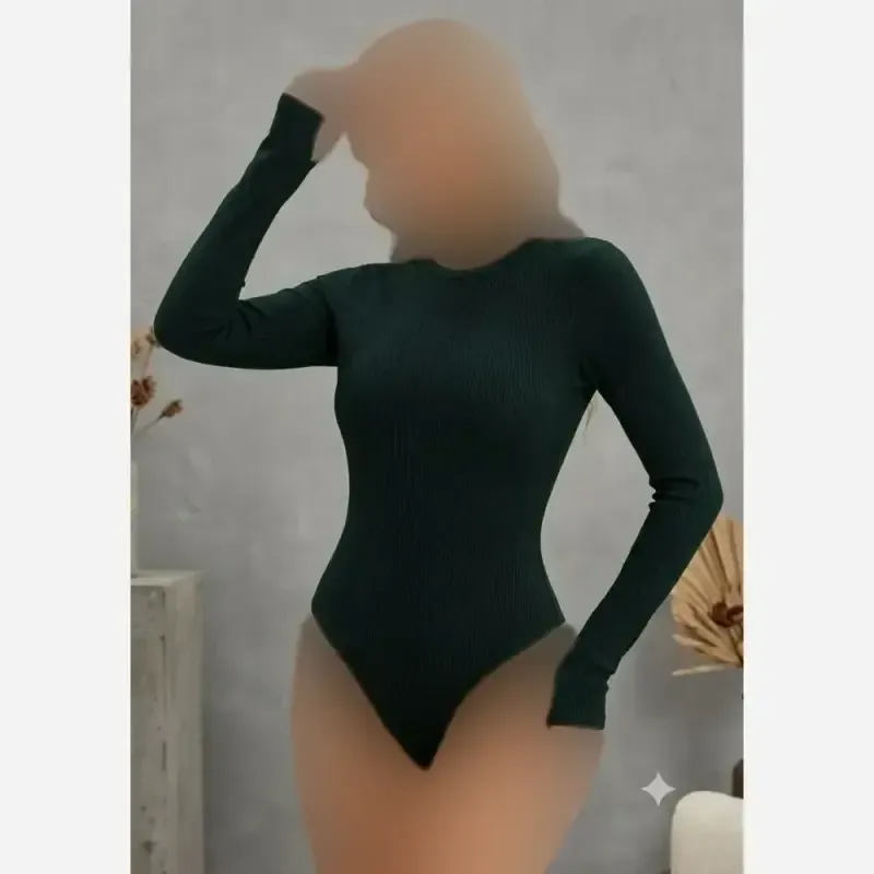 بادی یقه گرد زنانه جنس پنبه کبریتی فری سایز